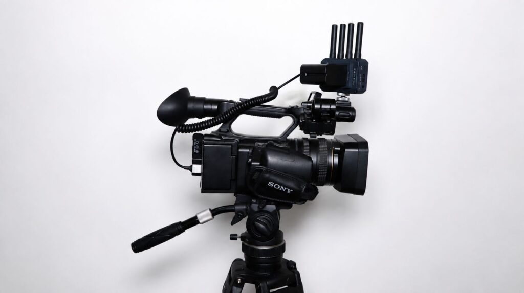 Professional camcorder equipment used by Fairfax Multimedia