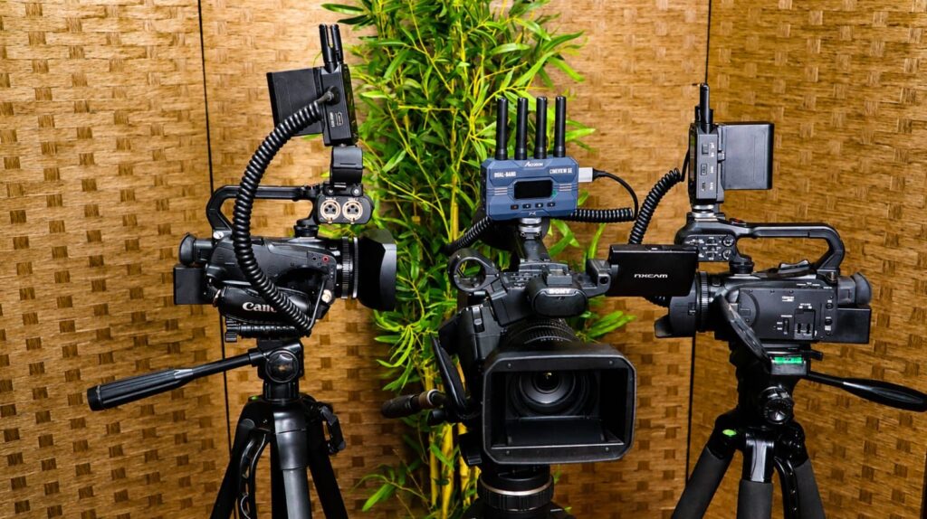 Professional camcorder equipment used by Fairfax Multimedia